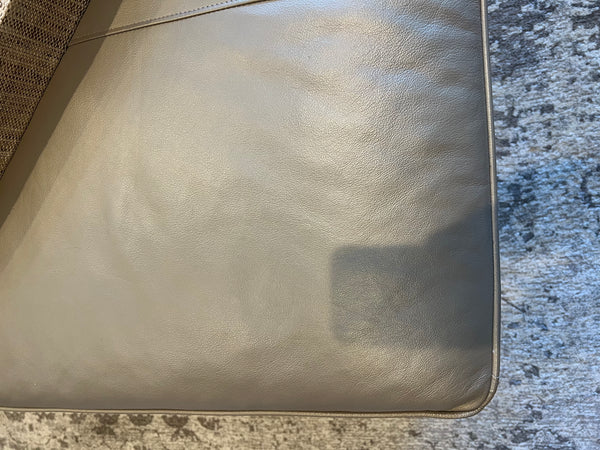 Fairfield Furniture Square Leather Ottoman Cocktail Table