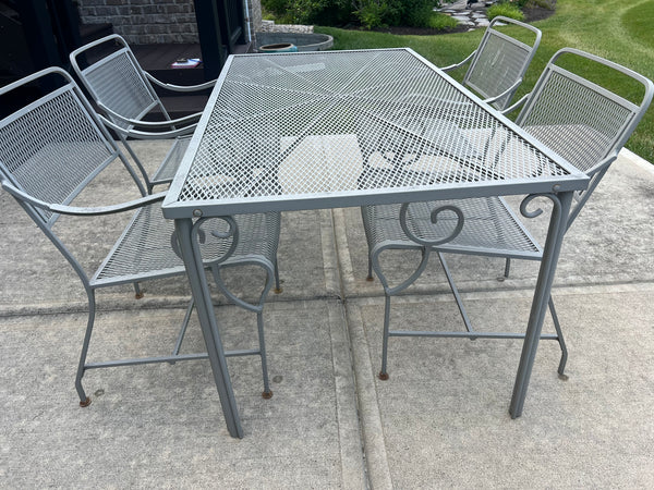 Vintage Patio Set - Russel Woodard Salterini Collection Dining Table and 4 Chairs