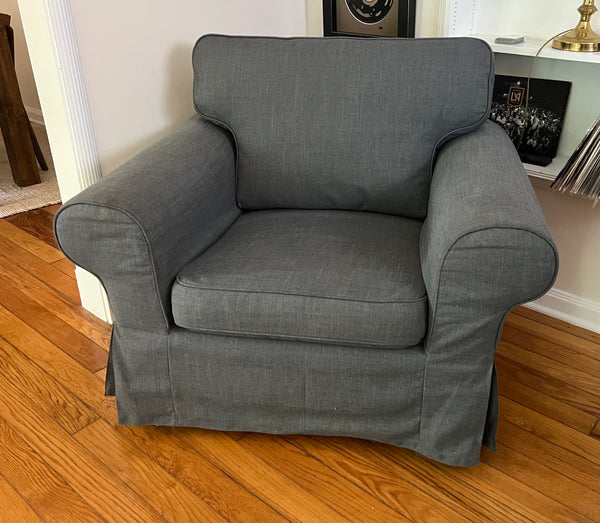 IKEA Ektorp 3 Seater Sofa and Chair With Washable Slipcovers