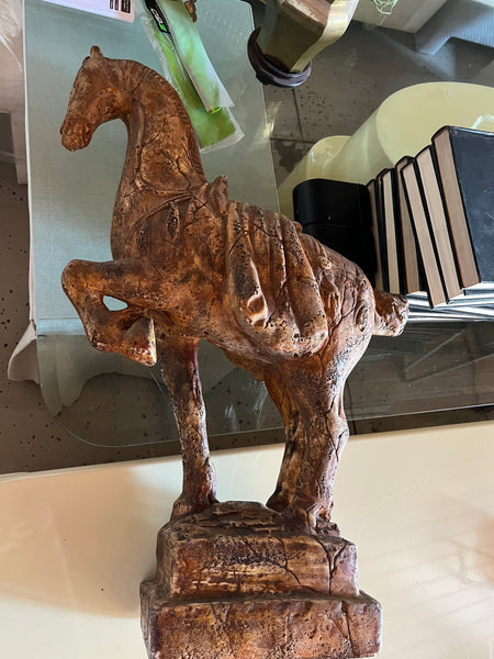 Antique Tang Dynasty War Horse Sculpture