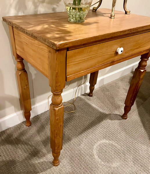 Antique Pine Writing Desk Table