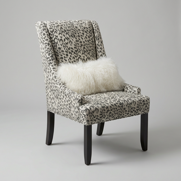 Ballard Designs Custom Leopard Print Accent Chair