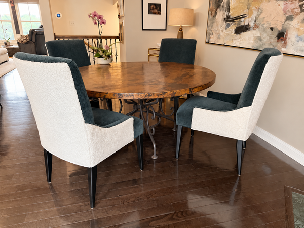 Arhaus 60" Round Hand Hammered Dining Table