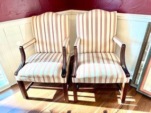 Pair of Sam Moore Chippendale Style Amrchairs