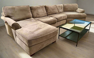 3 Piece Sectional with Chaise and Curved Corner