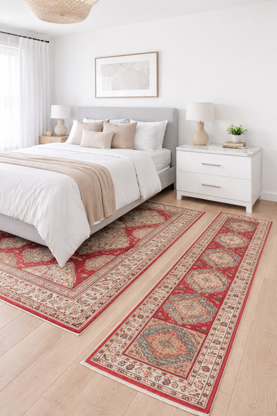 Kazak Style Hand Knotted 100% Wool 8' Runner Rug