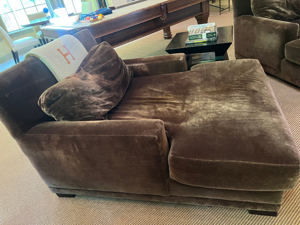 Pair of Crate and Barrel Double Chaise Loungers
