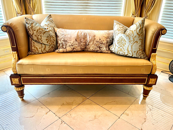 Clive Christian Empress Silk Loveseat Sofa