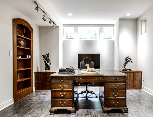 Antique Early 20th Century English Partner's Desk