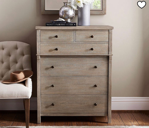 Set of POTTERY BARN Toulouse 6-Drawer Dresser and Matching Pair of Toulouse Nightstands