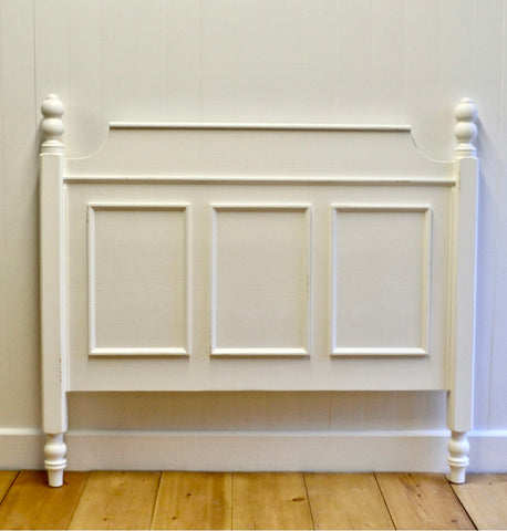 Queen French Country Distressed White Headboard