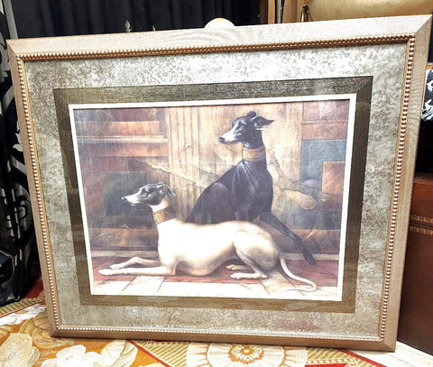 Framed Greyhound Art by Elain Volhubst