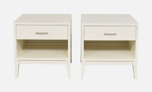 Pair of White West Elm Nightstands End Tables