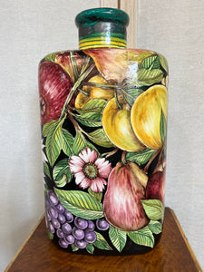 Large Italian Hand Painted Vase Bottle