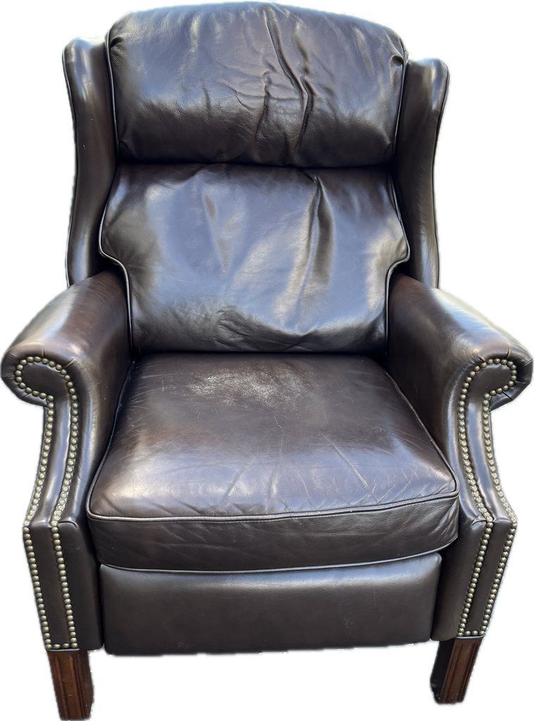 Bradington Young by Hooker Chippendale Reclining Leather Wing