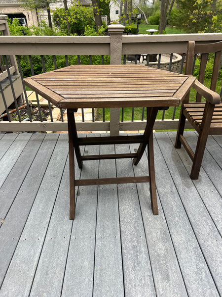 Skargaarden Viken Small Teak Dining Patio Table and 3 Chairs