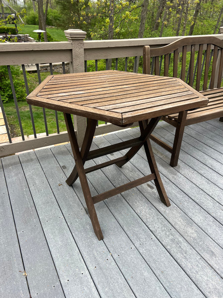 Skargaarden Viken Small Teak Dining Patio Table and 3 Chairs