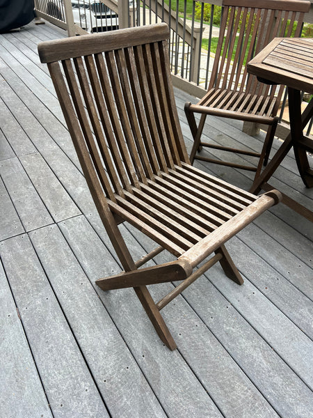 Skargaarden Viken Small Teak Dining Patio Table and 3 Chairs