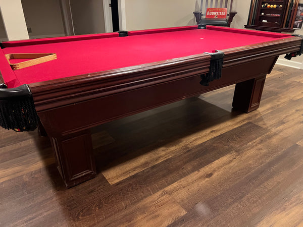 Steepleton 8' Pool Billiards Table with Rack and Accessories