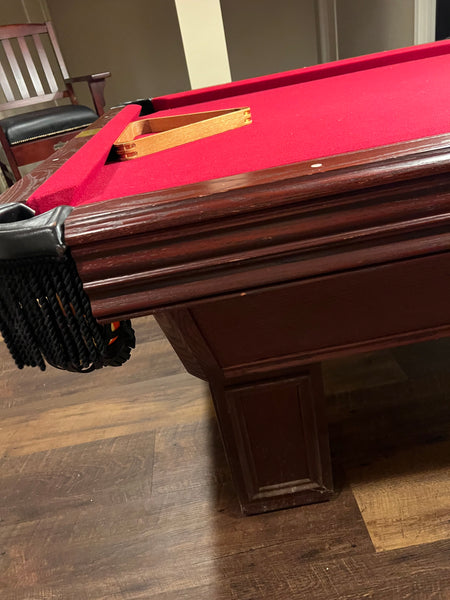 Steepleton 8' Pool Billiards Table with Rack and Accessories