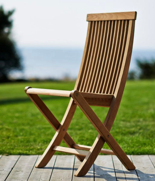 Skargaarden Viken Small Teak Dining Patio Table and 3 Chairs