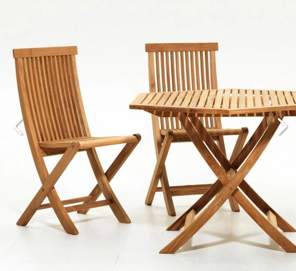 Skargaarden Viken Small Teak Dining Patio Table and 3 Chairs
