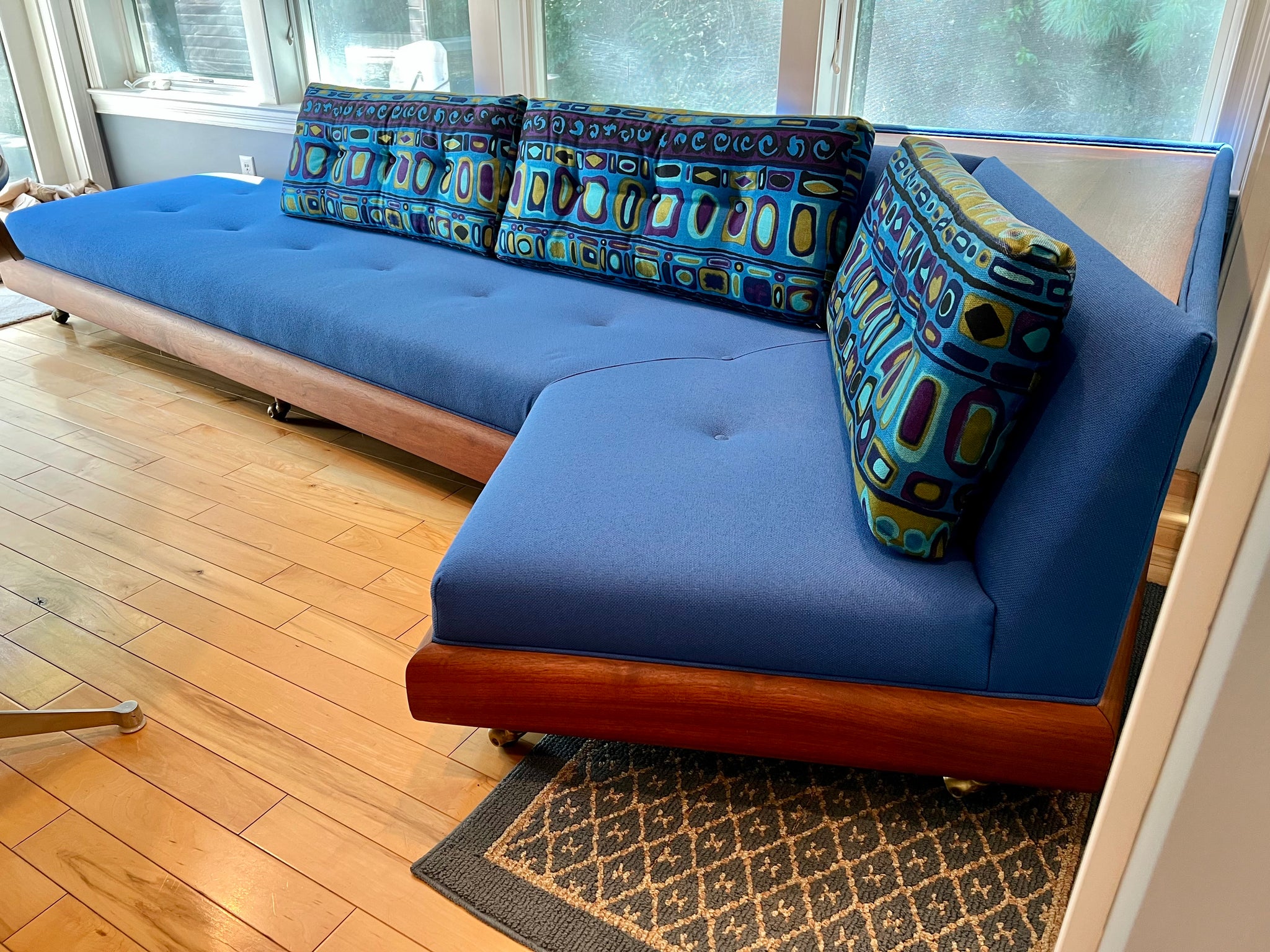 Vintage Adrian Pearsall Walnut Mid-Century Modern "Boomerang" Sofa for Craft Associates