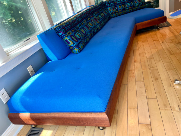 Vintage Adrian Pearsall Walnut Mid-Century Modern "Boomerang" Sofa for Craft Associates