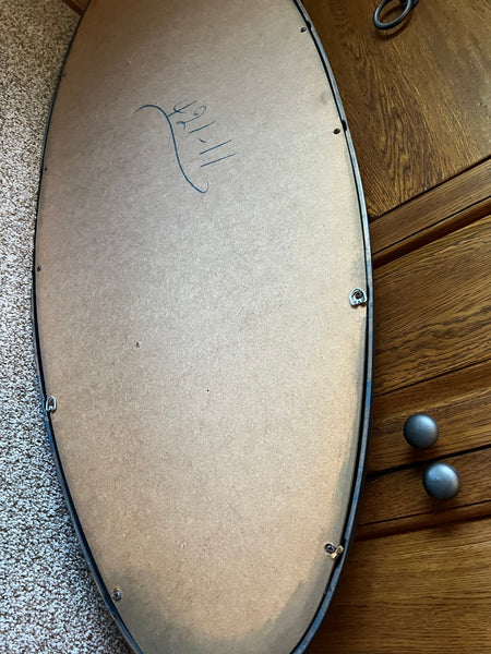 Vintage Industrial Mid-Century Modern Oval Wall Mirror (2 Available)