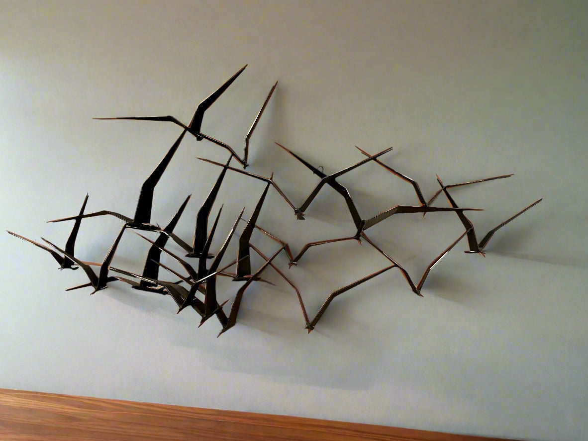 Curtis Jere 1972 Iconic Birds in Flight Wall Sculpture