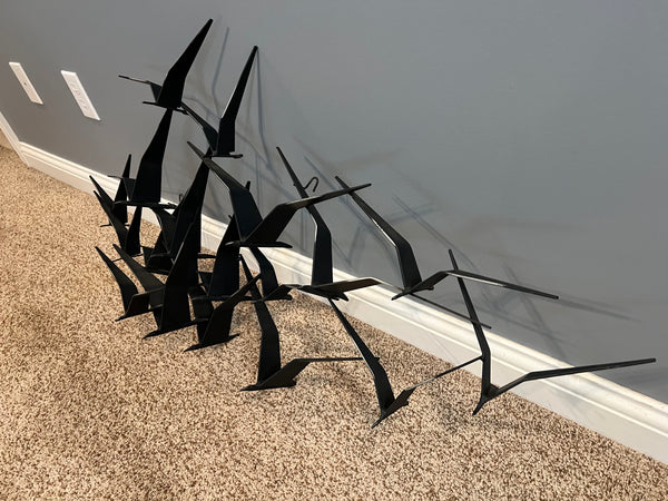 Curtis Jere 1972 Iconic Birds in Flight Wall Sculpture