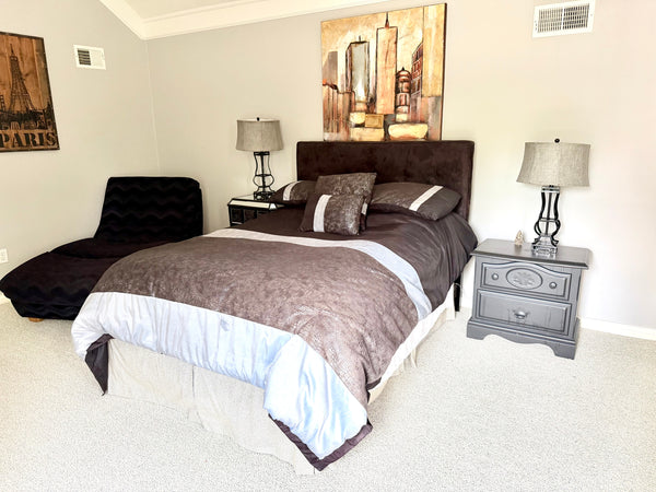 Queen Headboard and Mattress Set