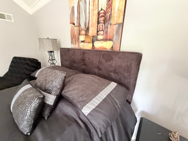 Queen Headboard and Mattress Set