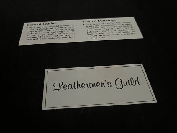 Leathermen's Guild Postmodern Leather Sofa with Curved End in Vanilla Leather