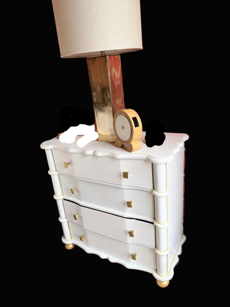 Pair of Vintage Henry Link Bali Hai Style Faux Bamboo Nightstands