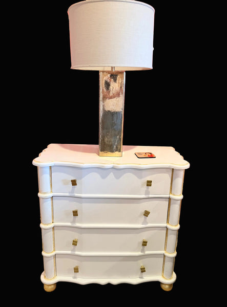 Pair of Vintage Henry Link Bali Hai Style Faux Bamboo Nightstands