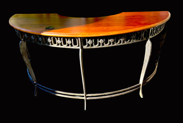 Hooker Furniture Half Moon Wrought Iron Demilune Desk