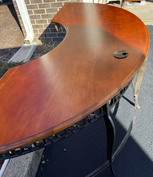 Hooker Furniture Half Moon Wrought Iron Demilune Desk