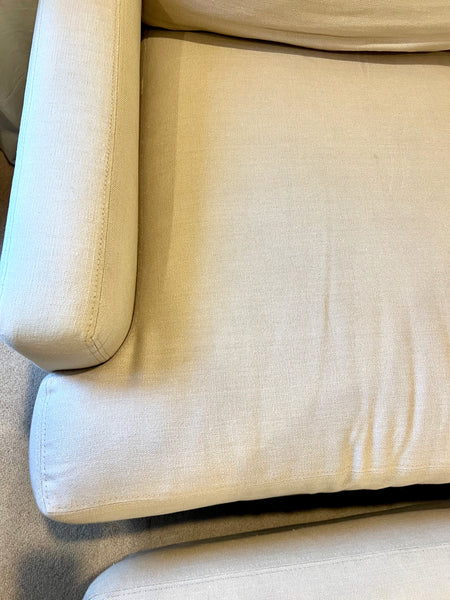 C.R. Laine Linen Breakers Chair and Ottoman