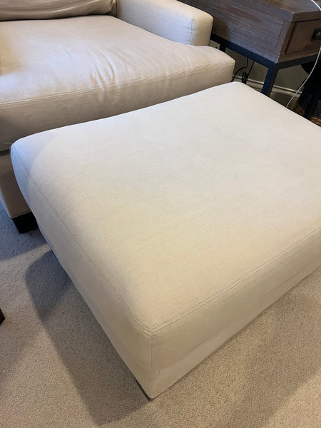 C.R. Laine Linen Breakers Chair and Ottoman