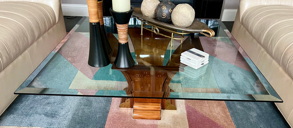 Henredon Art Deco Pedestal Coffee Table