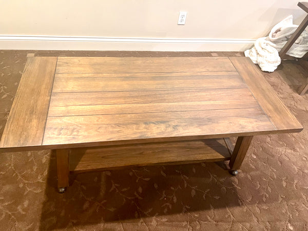 Crate and Barrel Rolling Coffee Table