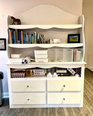 White Painted Bookcase Storage