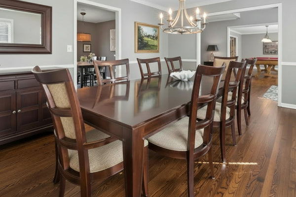STANLEY Window Back Dining Set with Table and 8 Chairs
