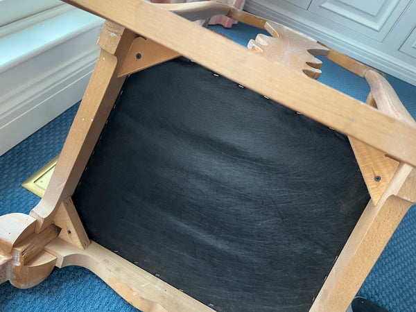 Pair of Queen Anne Style Armchairs with Gingham Seats