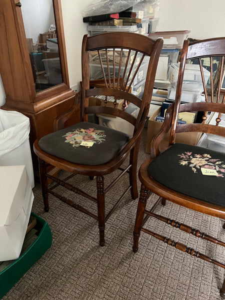 Antique Wood Windsor Style Chairs (5 Available)