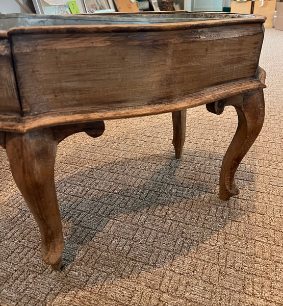 Antique Olive Wood Plant Stand