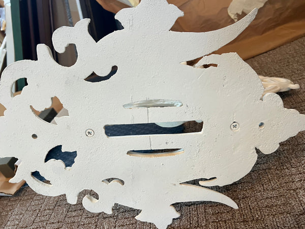 Pair of Antique Cast Iron Wall Sconses Candle Holders