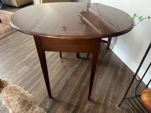 Vintage Hickory White Drop Leaf Pembroke Table