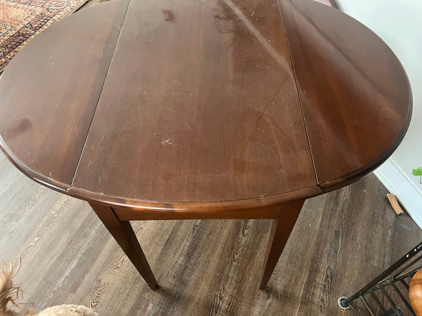 Vintage Hickory White Drop Leaf Pembroke Table